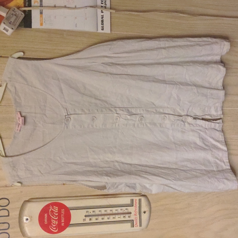 Linen 5X In Every Story Women's Plus Size Tank Top Button Down